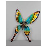 Blue And Green Metal Butterfly Wall Decoration