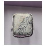 .925 Unique Pattern  Ring Sz 9