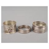 Lot Of Sterling Silver Napkin Rings