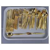 Everbrite 56 Pc Gold Stainless Flatware