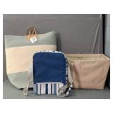 Lot Of 3 Canvas Storage/carry Items