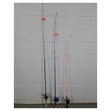 3x The Bid Assorted Freshwater Fishing Rods / Reel