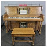 Antique Aeolian Upright Player Piano W/ Bench