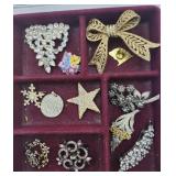 Tray Lot Brooches Pins And More Tray Included