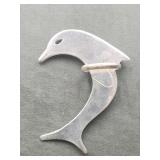 Sterling Silver Mexico Tf-33 Dolphin Jumping Thru