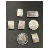 7x The Bid 1g .999 Fine Silver Ingots