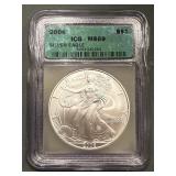 2006 American Silver Eagle .999 Inch Ms69
