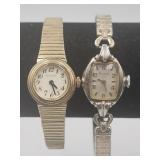 2 X Bid 10k Rolled Gold Bulova Ladies Automatic