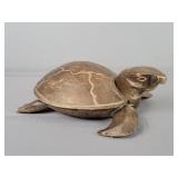Carved Vintage Wooden Sea Turtle Figurine