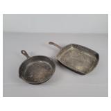 2x The Bid Vintage Cast Iron Pans
