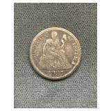 1887 Liberty Seated Silver Dime