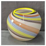 Vintage Blown Art Glass Venetian Sphere Vase