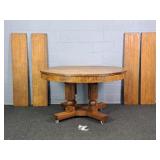 Beautiful Antique Tiger Oak Dining Table