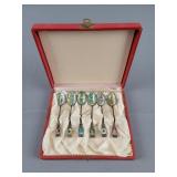 Set Of Vintage German Souvenir Spoons