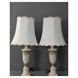 Pair Mid Century Porcelain Table Lamps