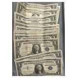 Lot Of 22 $1 Silver Certificates - Two Are Star