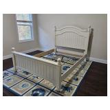 Painted Finish Queen Size Bed - Rug Not Included