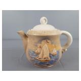 Porcelier Vitreous Sailboat Teapot