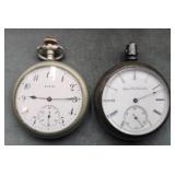 2 X Bid On Elgin Pocket Watches One 900 Fine Coin