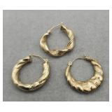 14k Yellow Gold Single Earrings Te 3.3g