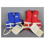 2x The Bid Youth And Child Size Life Vests