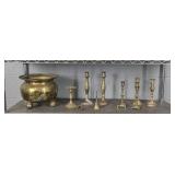 9 Pc Brass And Metal Home Decor