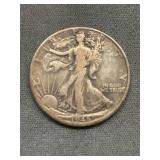 1945 D Walking Liberty Silver Half Dollar