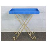Decorative Tray Top Folding Metal Stand