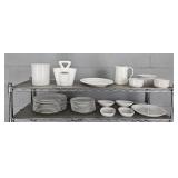 30 Pc Assorted White Dishware And Kitchenware