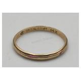 14k Yellow Gold Bridal Craft Band Sz 6 Weight