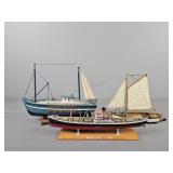 3x The Bid Model Tall Mast Boats