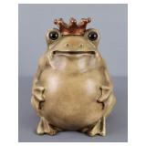 12" Tall Resin Frog Prince Statue