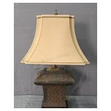 Embossed Brass Overlay Lamp