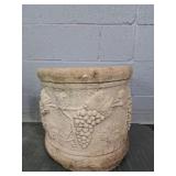 Heavy Solid Conc Planter W/ Embossed Grapevine