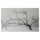 Painted Brass 3-d Wall Art Wind Swept Tree