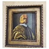 J Dupre Oil On Canvas In Heavy Ornate Wood Frame