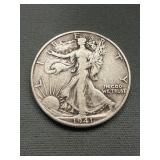 1941 D Walking Liberty Silver Half Dollar