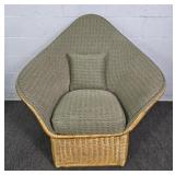 Uphol Wicker Woven "batwing Style" Accent Chair
