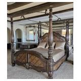See Size Board- Marge Carson King? Wood Canopy Bed