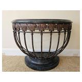 Maitland Smith Marble Top Iron Base Table