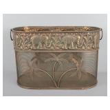 Large Palm Tree Decor Metal Tub
