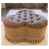 Oversize Microfiber Button & Tuck Ottoman