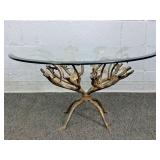 Heavy Solid Iron Hollywood Regency Style Table