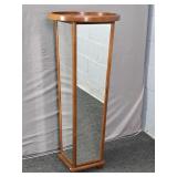 Beautiful Mahogany 4 Sided Mirrored Accent Column