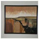 Signed Robert Vick Earth Tone Landscape Painting
