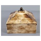 Decorative Trinket Box W/ Brick Pattern Finish