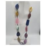 Agate Stone Slab 925 Sterling Silver Clasp-32ï¿½l