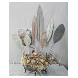 Composite Embossed Fowl Motif Decorative Planter