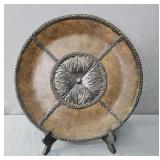 21" Embossed Decor Shield On Folding Stand