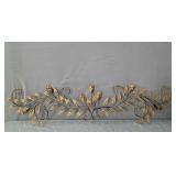 Metal Wall Hung Scroll Vine & Leaf Decor
